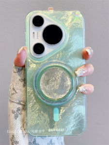 Huawei Pura70 Pro+ Mate70 New Model Magnetic Attraction Stand Case Mate60 Pro+ Advanced Sensation Fading Tin Paper Wrinkle Texture