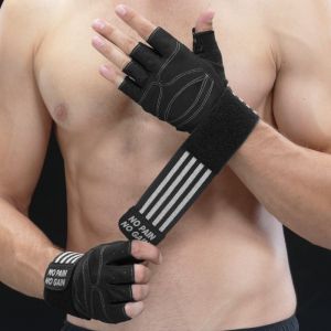 Mens Sports Gloves Half Finger Fitness Wristband Pull-Up Badminton Table Tennis Tennis Football Basketball Billiards Baseball Golf