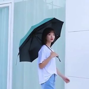 YTL ร่ม UV พับครีมกันแดดป้องกันรังสีอัลตราไวโอเลตไวนิลร่มกันแดดสําหรับนักเรียนแดดจัดและฝนตกร่มโฆษณาร่ม