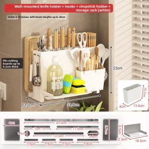 BANGJIE | Wall-Mounted Knife Holder Organizing Storage Shelf