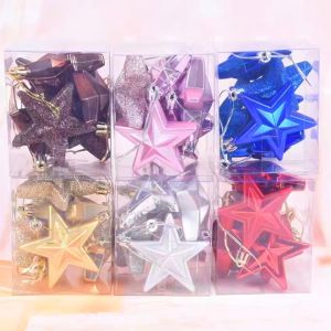 Christmas Tree Pentagram Ornament Stars Christmas Tree Pendant  Ornament Festive Wedding Party Home Decoration
