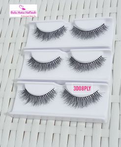 Bulu Mata Palsu 3D08Ply isi Lusinan 12 Pasang 12 Pcs - Lembut dan Lentur - Bulumata Eyelash