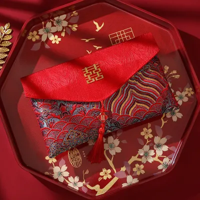 BAIFULING | Elegant Wedding Fabric Red Envelope 2025 New