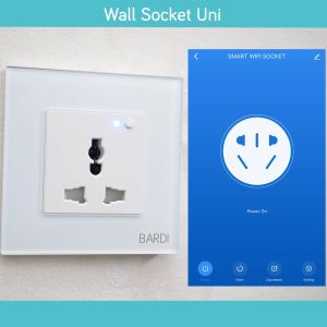 BARDI Smart Wall Socket Wifi UNI White Stop Kontak - WIFI Wireless