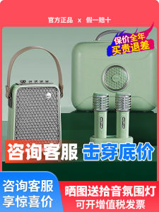 Divoom Portable Bluetooth Speaker with Dual Microphones for Singing KTV Mini Soundbox Retro Style Wireless Audio Player