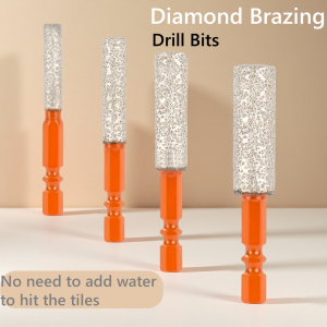 6-12mm Hexagonal Shank Dry Ceramic Tile Diamond Drill Bit Drilling and Grinding Hole Saw for Marble Granite Vitrified Tile