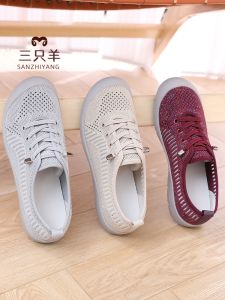 Comfortable Breathable Casual Womens Shoes Spring Summer Single Shoes Soft Bottom Walking Shoes Mesh up Low Cut Rubber Sole