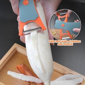 2 In 1เครื่องปอกผลไม้ที่ปอกอเนกประสงค์ใหม่สำหรับผลไม้และผักมันฝรั่งที่ปอกเปลือกผักปอกเปลือก