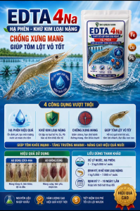 Gói 1KG EDTA 4Na Hạ Phèn Khử Kim Loại Nặng Giúp Tôm Phát Triển Chống Xưng Mang