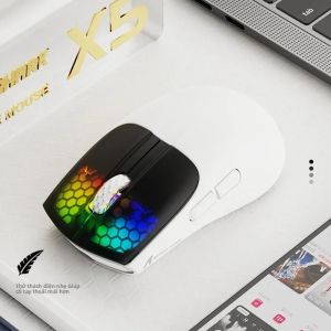 Chuột Chơi Game Không Dây Nhẹ Attack Shark X5 49g Cảm Biến PAW3212 Tương Thích Ba Chế Độ Với PC/Mac/Windows Bluetooth/USB Có Thể Sạc Lại