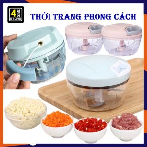 Dụng Cụ Xay Tỏi Ớt Kéo Tay Tiện Dụng 3 Lưỡi Thép Không Gỉ Tiện Dụng - Máy Xay Tỏi Ớt Mini Cầm Tay Đa Năng Dụng Cụ Nghiền Tỏi Dây Rút Mẫu Mới Tiện Dụng (Loại Kéo Tay)