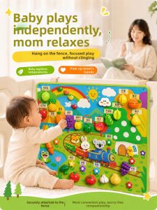UP DUCK | Fruit Slicing & Picking Busy Board Toy