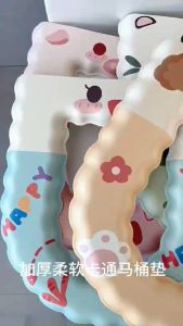 ForestM การ์ตูน 4 ฤดูห้องน้ำที่นั่งครอบคลุมน่ารักบ้านสากลหนาหนัง EVA กันน้ำเบาะที่นั่งห้องน้ำ