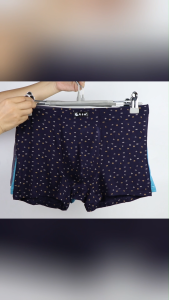 4pcs/set 6213 Men Boxer Print Underwear Stretch Cotton Boxers Soft Breathable Adult Student Trunks