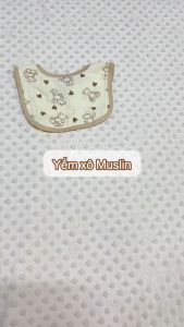 Yếm Tròn Chũ U 4 Lớp Unbee Có Cúc Cài Freesize Cho Bé 0-3 Tuổi Chất Liệu Xô Muslin Hàn Quốc