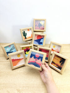 Modern Simple Framed Diamond Painting Tropical Landscape Full Diamond Healing Series Childrens Stick Diamond Picture