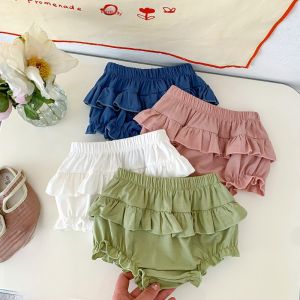 Summer Thin Cotton Baby Girl Shorts Bloomer Pants Breathable Comfortable Non-Opening Waistband Korean Style Cotton Blend