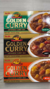 Date 04/28 Viên Sốt Cà ri Nhật Golden Curry S&B Nhật Bản 220g - Cay ít/ Cay vừa/ Cay