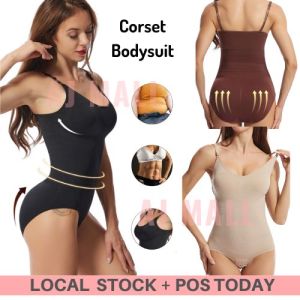 AJM Korset Seluruh Badan Kurus Women Bodysuit Slimming Corset Shapewear Full Body Shaper Bengkung Girdle Waist Trainer