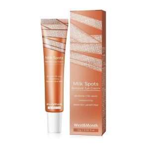West Month Milk Spots Removal Eye Cream Eliminate Milk Spots Moisturizing Firming Deep Skin Penetrates Repair Milia Fat Granule Fade Canthus Fine Lines Reduce Puffiness Dark Circles Nourish Skin Around Eyes Skincare Product