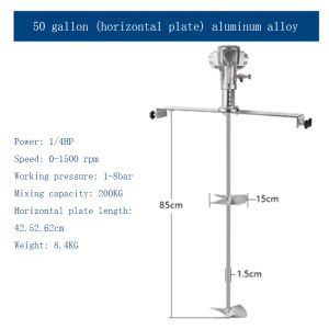 Pneumatic Agitator Mixer Machine for 200/400L Liter Tank 50-3200rpm Adjustable Speed Paint Mixer Lab Liquid Dispersing Stirrer