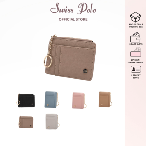 SWISS POLO Ladies PU leather Card Holder Zipper Coin Purse - Multi Colour SLP 32