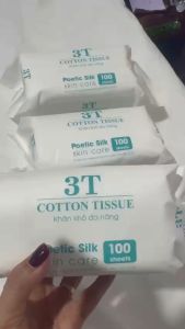 Thùng 5 Gói Khăn Khô Lau Mặt Đa Năng 100Tờ/Gói 3T Pharma Dùng 1 Lần