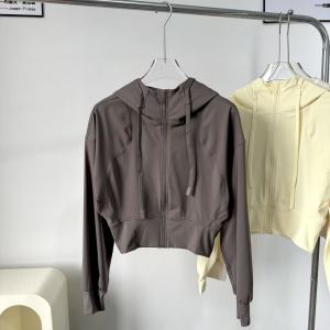 Áo Khoác Thể Thao Nữ Dài Tay Có Mũ Trùm Đầu Tập Yoga Pilates Tập Luyện Thể Dục Mùa Thu Nhanh Khô Thoáng Khí