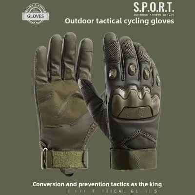 Tactical Gloves Mens Special Forces Military Fans Windproof Wear Resistant Fighting Boxing Outdoor Cycling Motorcycle Sports Gl