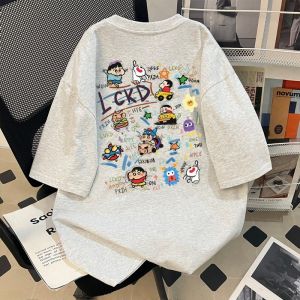 FLICBS | Áo Thun Rộng Và Ôm Dáng Chibi-Maruko Hoạt Hình Nhật