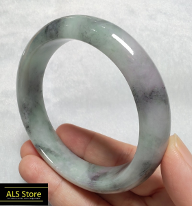 Jadeite Jade Bangle 56.3mm 缅甸A货翡翠 [56.3圈口 正圈手镯] - FC-SZ-040