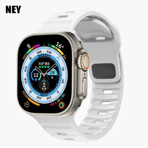 Soft Silicone Strap For Apple Watch Ultra band 49 45 40 44 42 41 38mm Silicone Air hole Bracelet iWatch Serie 8 7 6 SE 5 4 3