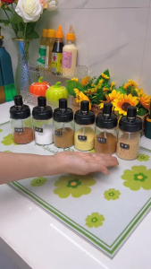 Lọ Đựng Gia Vị Thuỷ Tinh Kèm Thìa Hũ Dựng Gia Vị Chịu Nhiệt Tiệt Trùng  Đảm Bảo An Toàn VSTP