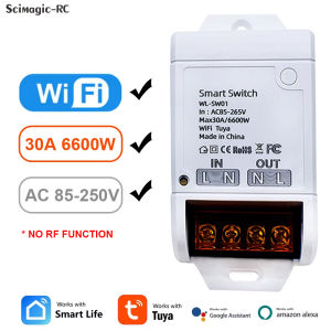【6600W / 4000W High Power】Smart Switch Module 30A 20A Heavy Duty Tuya Alexa Voice Control Remote ON/OFF TimerZigbee/WIFI
