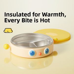 GNAUHBABY | Suction Division Self-Feeding Insulated Baby Plate