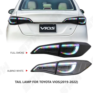 Toyota Vios (2019-2022) NCP151 NSP151 RGB Rainbow Tail Lamp Tail Light Dynamic LED Daylight DRL Running Signal Brake Light Lamp 2019 2020 2021 2022