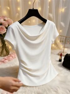 V.C.I | V-neck Short Sleeve Slimming Ruffled T-Shirt