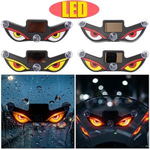 LED Demon Eye Decorative Light Solar Powered Car Neon Light Wireless Cool DEMON EYE Ambient Light Suction Cup USB Rechargeable Atmosphere Breathing Lamp