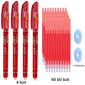 MROOFUL | Bộ Bút Gel Có Thể Xóa Được Với Màu Đen/xanh/đỏ Viết Mượt Mà Tay Cầm Có Thể Giặt Được Magic Refills Văn Phòng Phẩm Đồ Dùng Văn Phòng Phẩm