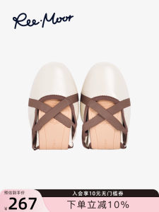 REEMOOR Womens Ballet Flats Cross Strap Comfortable Non-Slip Flat Heel Casual Fashionable Egg Roll Slip-On Shoes