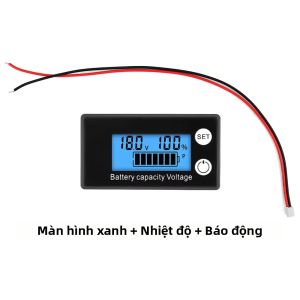 Gaqqee | 6133A DC8-100V Chỉ Báo Dung Lượng Pin Kỹ Thuật Số Vôn Kế LCD Máy Đo 2 Dây Cho Máy Đo Điện Axit Chì Lithium LiFePO4