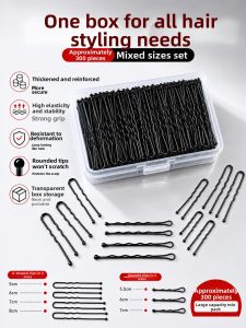JIUDUOLAN | Black U-Shaped Thick Steel Hair Accessory