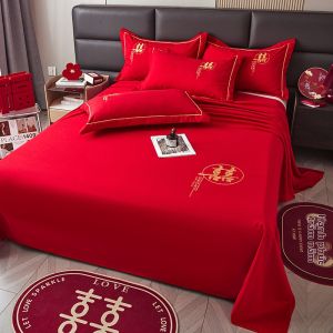 Suxuan | Bride Red New Wedding Bed Sheet