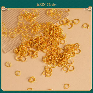 ASIX GOLD 916 Gold Plated Circle Jump Rings Durable Fade Proof DIY Beading Connector for Earring Necklace Bracelet Lucky Gift Set