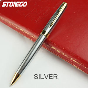 STONEGO Metal Ballpoint Pen Black Ink Medium Point 1.0mm Smooth Writing Retractable Ball Point Pen Business Signature Pen