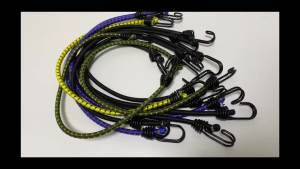 8Pcs 60cm Bungee Cords High Elasticity Latex Tied Rope Bicycle Luggage Lanyard Camping Bungee Cord Double-J Hooks Elastic Straps
