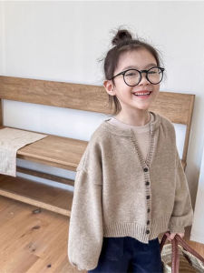 Girls Korean Style Knit Cardigan