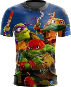 Hot Selling and Fashionable New Ninja Turtles High-end Dry Version 3D Printed Round Neck Quick Drying T-shirt in Large Size