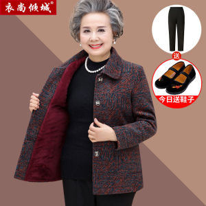 Thickened Fleece Womens Jacket Spring Autumn Winter Fashion Texture Pattern Short Polo Collar Single Button Loose Fit Coat