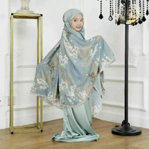 Mukena Anak Terbaru Silk 2in1 Bunga Cantik Terlaris